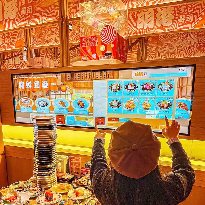 Équipement commercial de bande transporteuse à point fixe pour sushi