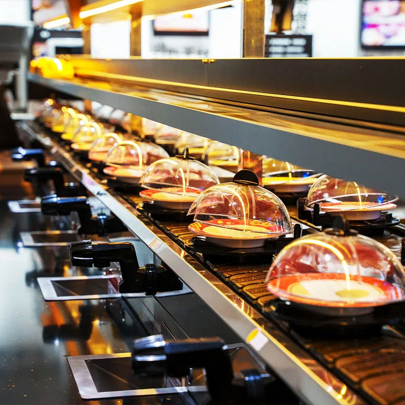 Équipement de convoyeur standard d'exportation pour la rotation des sushis